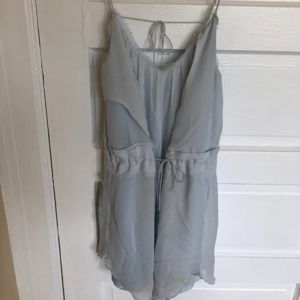 Chelsea Flower Light Blue Silk Dress